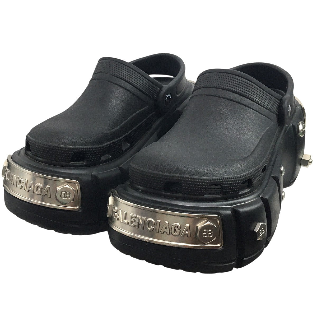HARDCROCSロゴ プレート ハードクロックス サンダル ボリュームソール ミュール ラバー 靴 シューズ