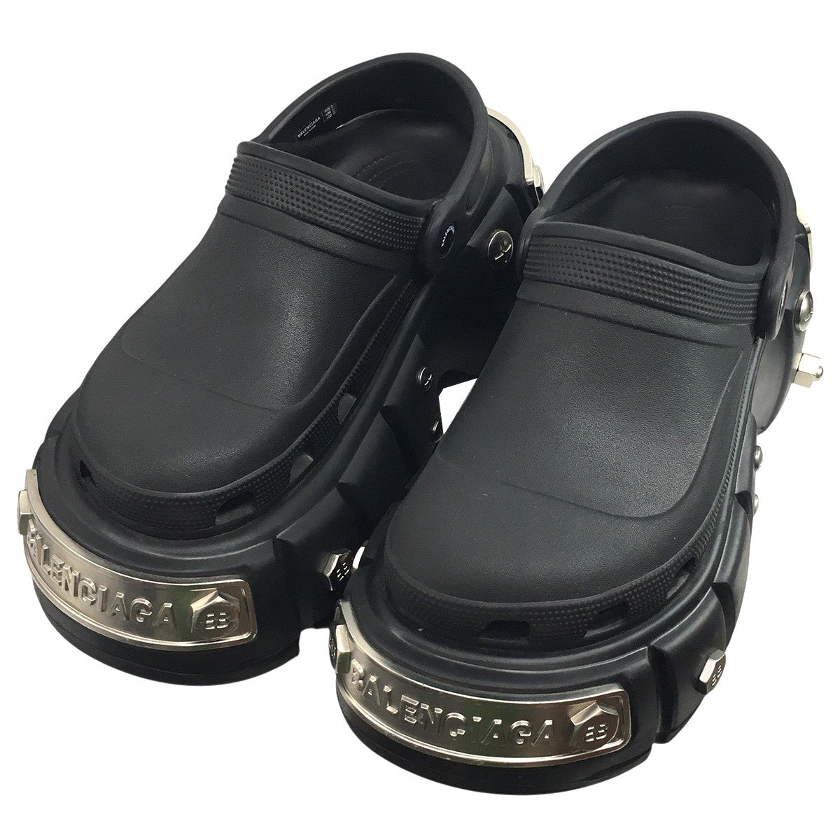 HARDCROCSロゴ プレート ハードクロックス サンダル ボリュームソール ミュール ラバー 靴 シューズ
