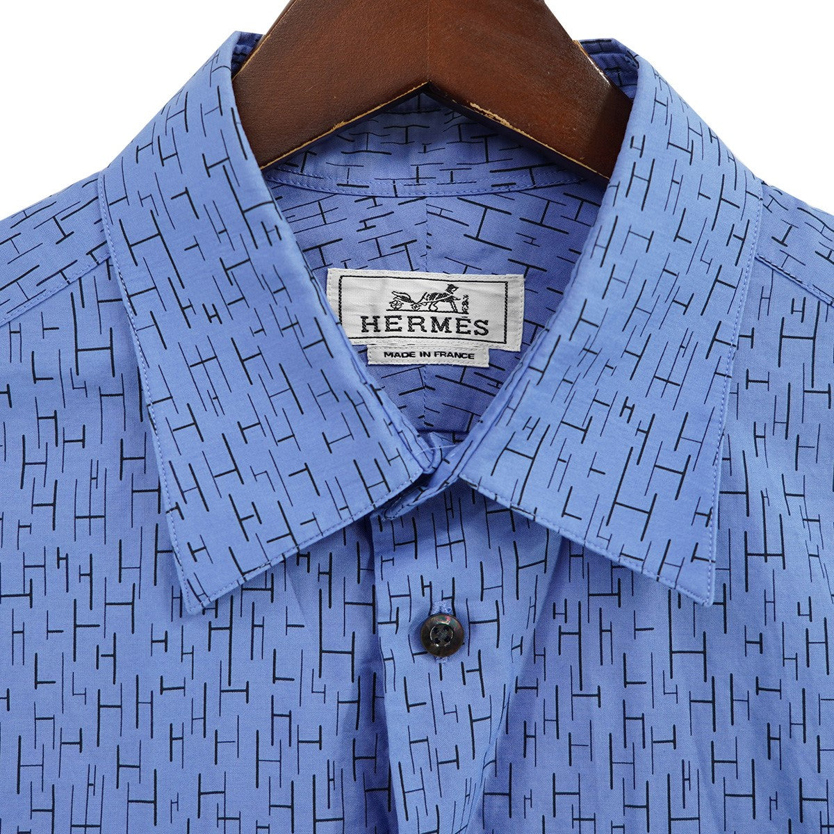 HERMES ヴィンテージ・チュニック シャツ mosaique-ascot-collar-shirt--