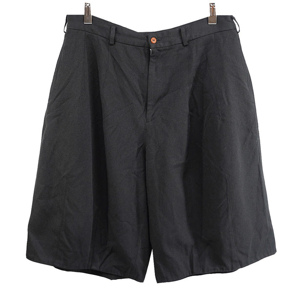 BLACK COMME des GARÇONS ツータック ショーツ BLACK Comme des Garçons: Wide Leg Shorts (Black) | DSML E-SHOP