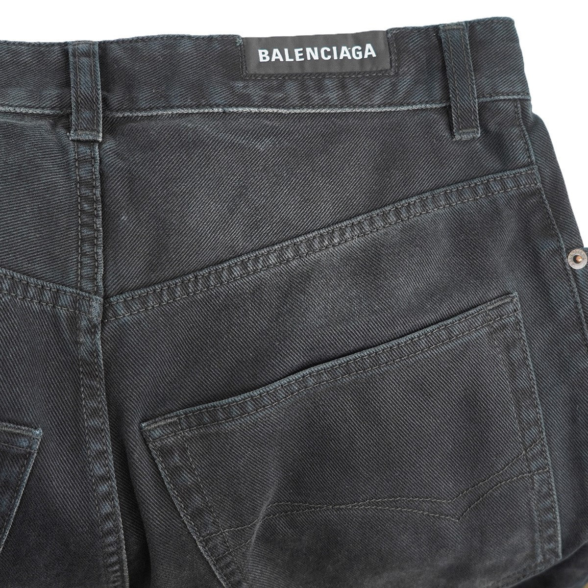 バレンシアガ　レーヨンワイドパンツ　BALENCIAGA JEANS BALENCIAGA(バレンシアガ) 23SS Baggy Denim Pants UNISEX加工