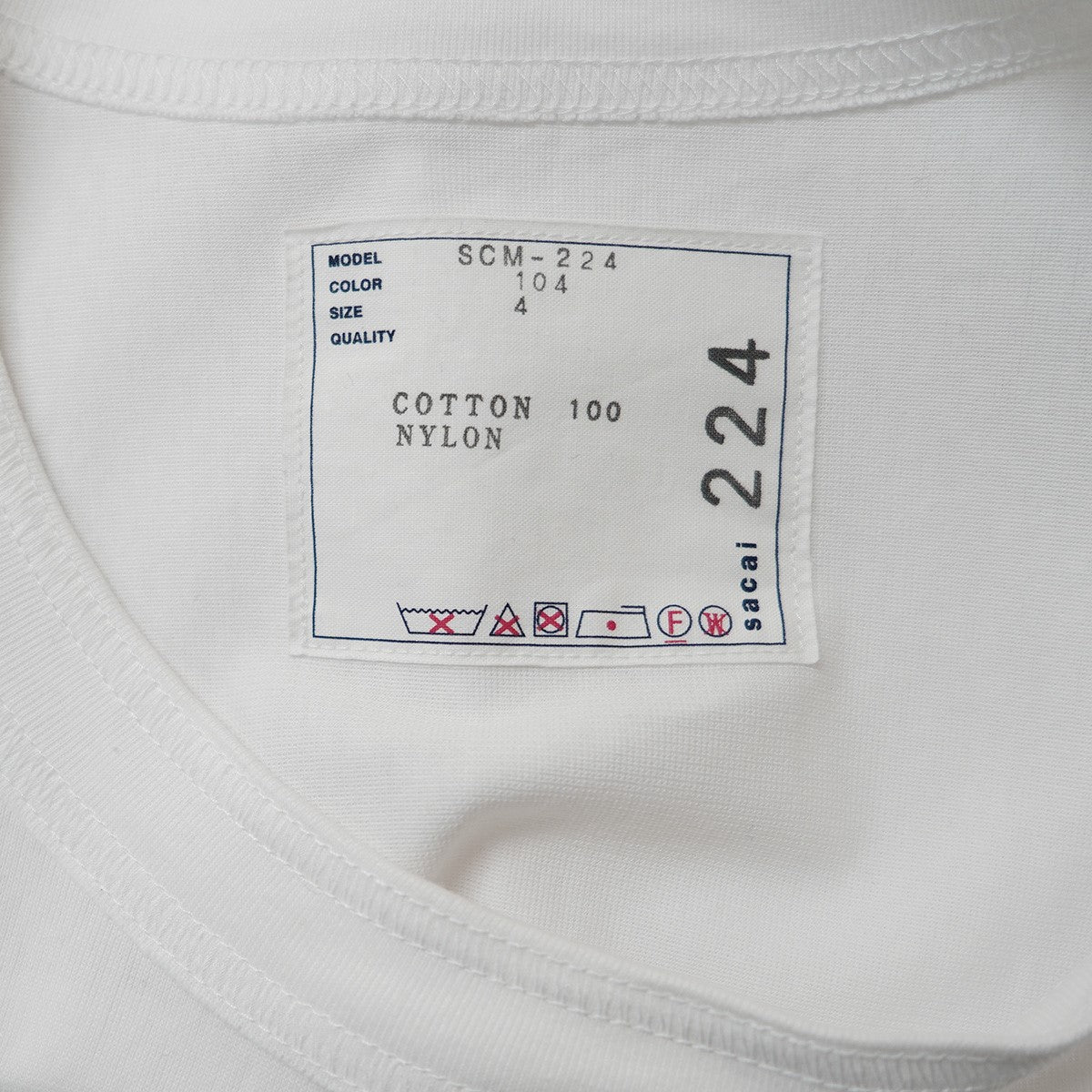sacai(サカイ) 24AW Nylon Twill x Cotton Jersey T-Shirt