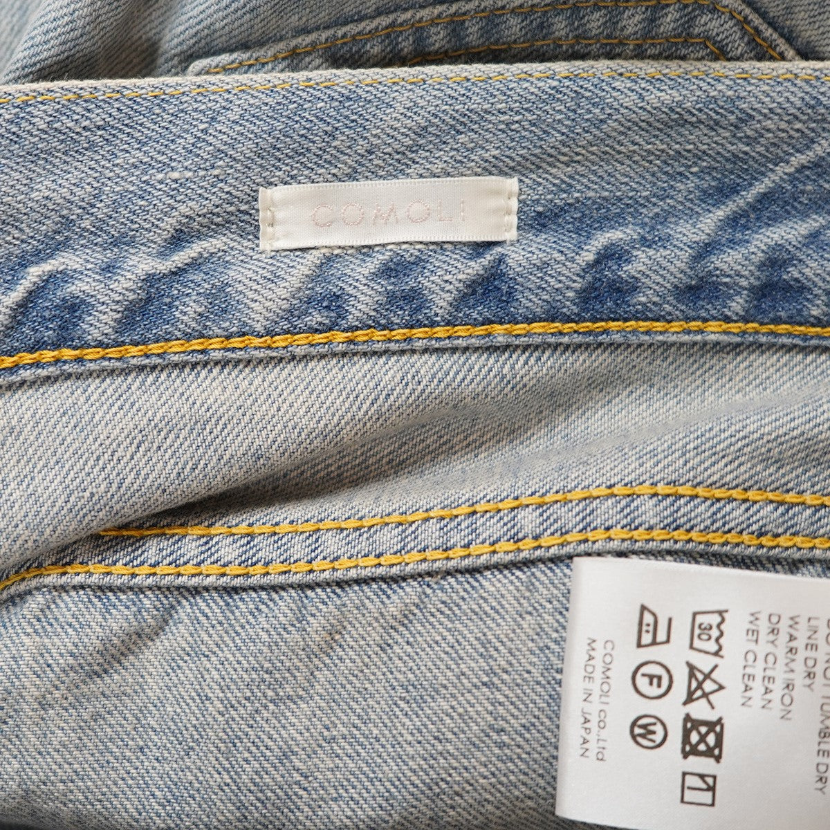 COMOLI(コモリ) 22SS デニム 5Pパンツ BLEACH ブリーチ ジーンズ