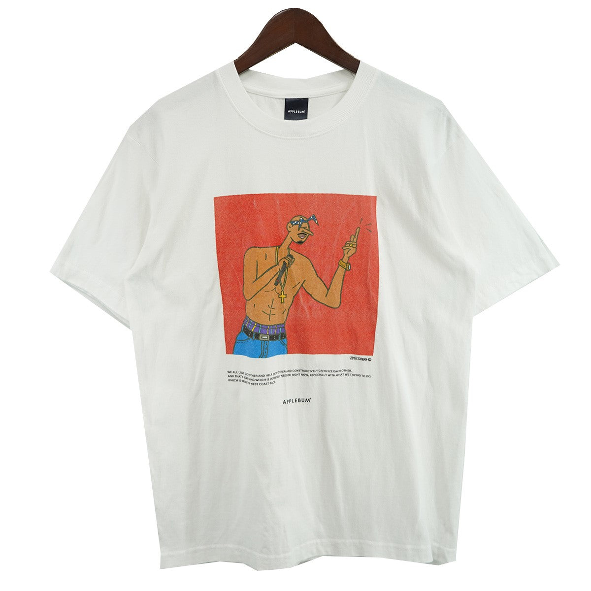 JUTA SVOGG Thug Life T-shirt 6．2oz -WHITEサグライフ プリント Tシャツ