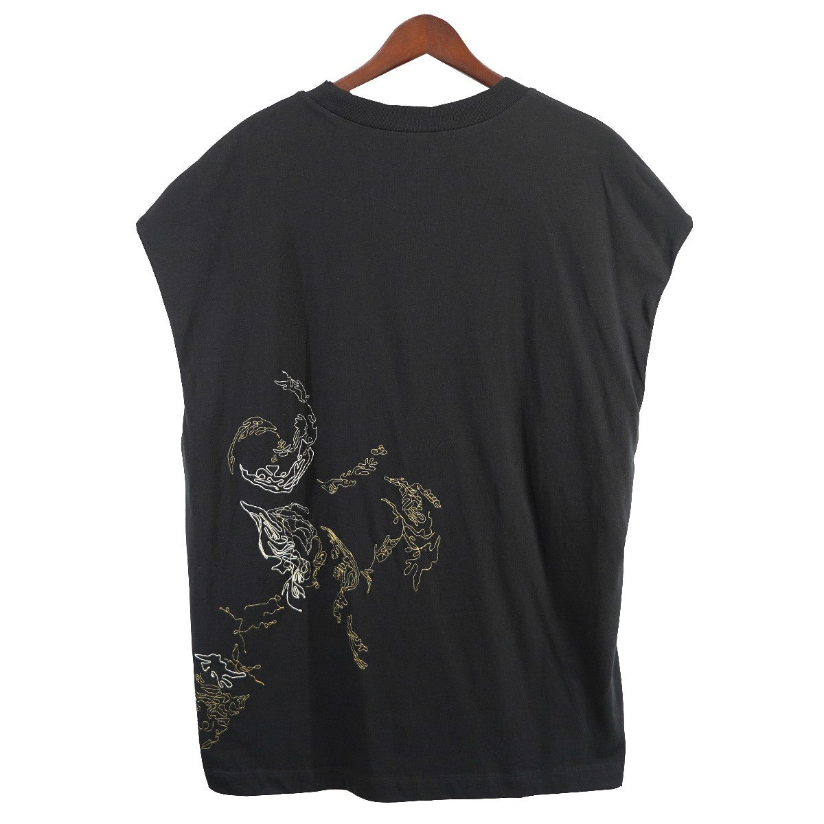 25SS 本人期 ラストコレクション HEMSWORTH EMB 1603MK SS TshirtEmbellished エンブロイダリー 装飾 スリーブレス ノースリーブ Tシャツ