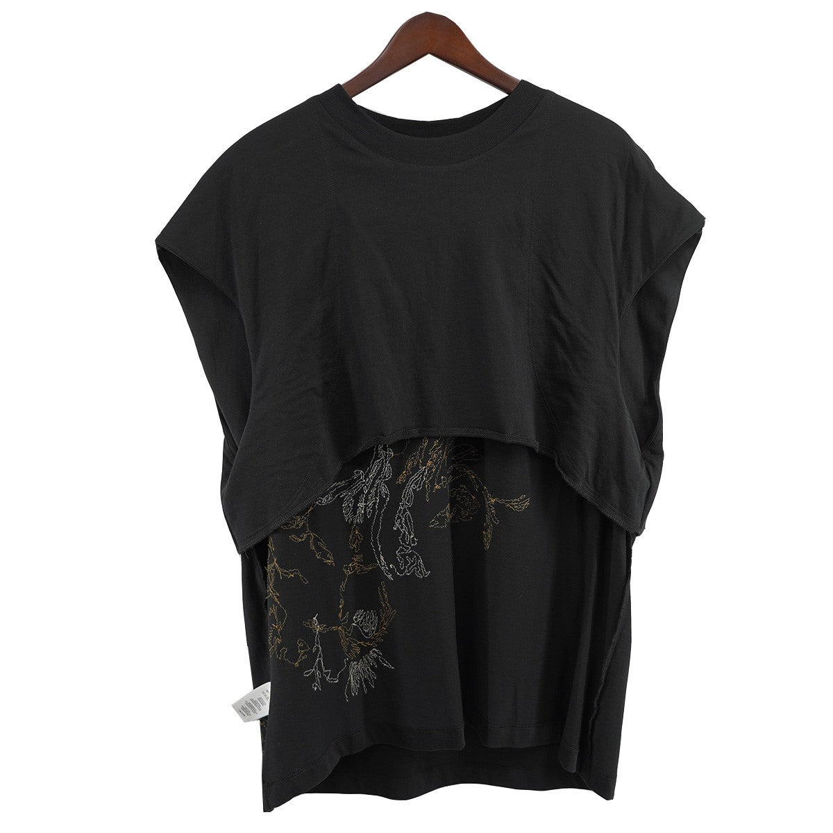 25SS 本人期 ラストコレクション HEMSWORTH EMB 1603MK SS TshirtEmbellished エンブロイダリー 装飾 スリーブレス ノースリーブ Tシャツ