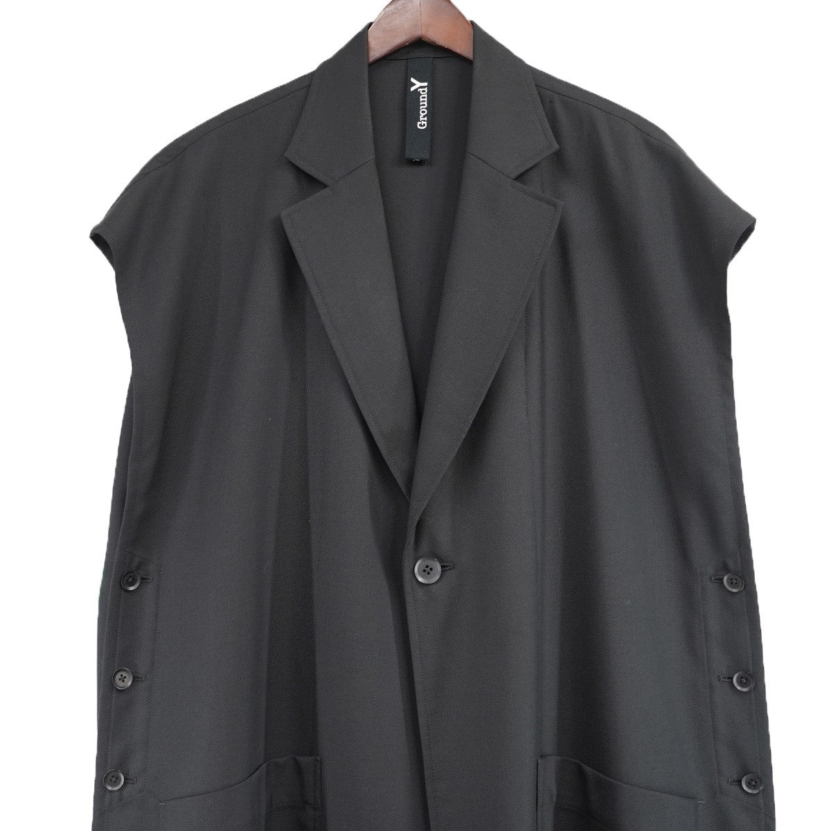 22SS T／W gabardine Tailoredギャバジン ノースリーブ スリーブレス テーラード コート ベスト
