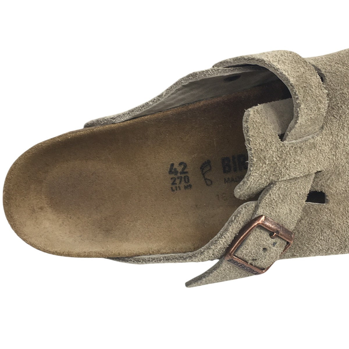 ちゃんこ ビルケンシュトックボストン サイズ40 スエードレザー トープ BIRKENSTOCK(ビルケンシュトック) BOSTON ボストン スエード