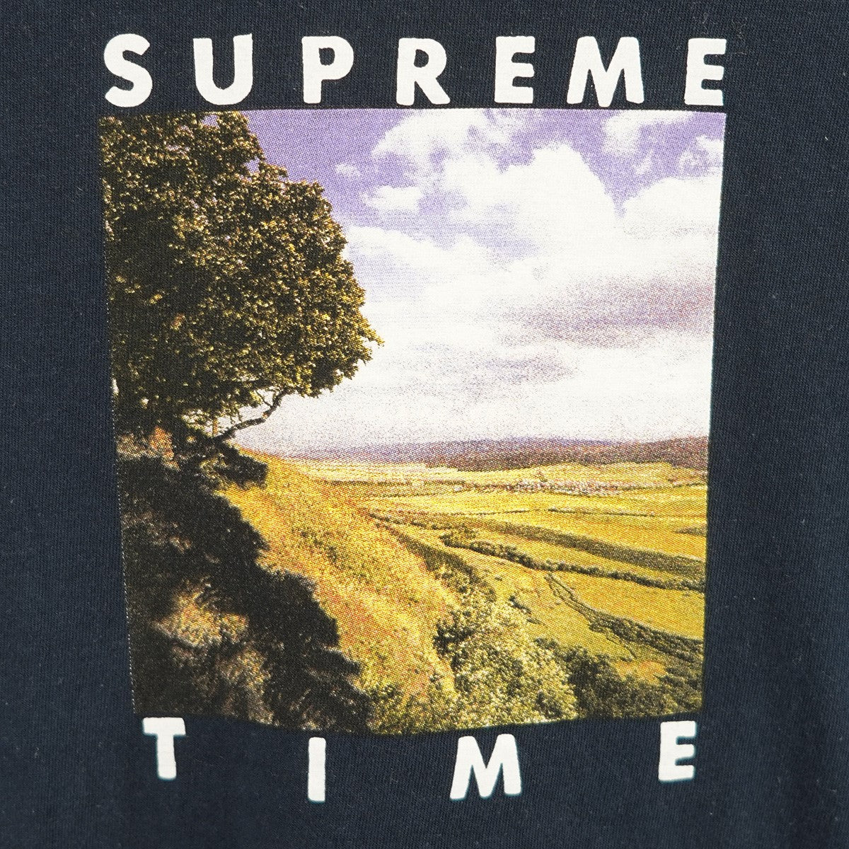 Supreme(シュプリーム) 19SS Time Tee タイム ロゴ Tシャツ ネイビー