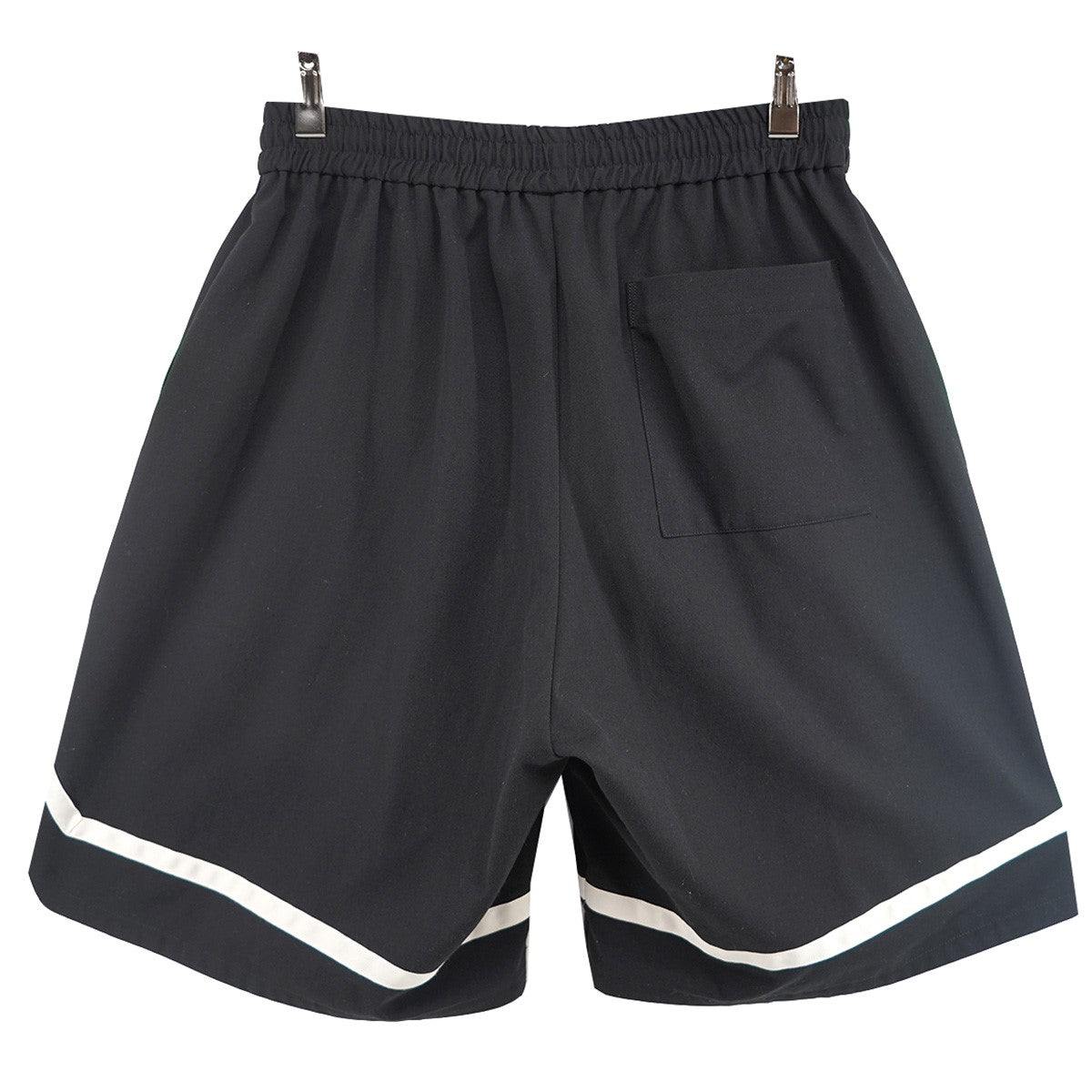 Sise 24SS Harf Pantsウール混 バルーンシルエット ライン イージー ワイド ショーツ ハーフ パンツ 古着・中古-2枚目のアイテム画像
