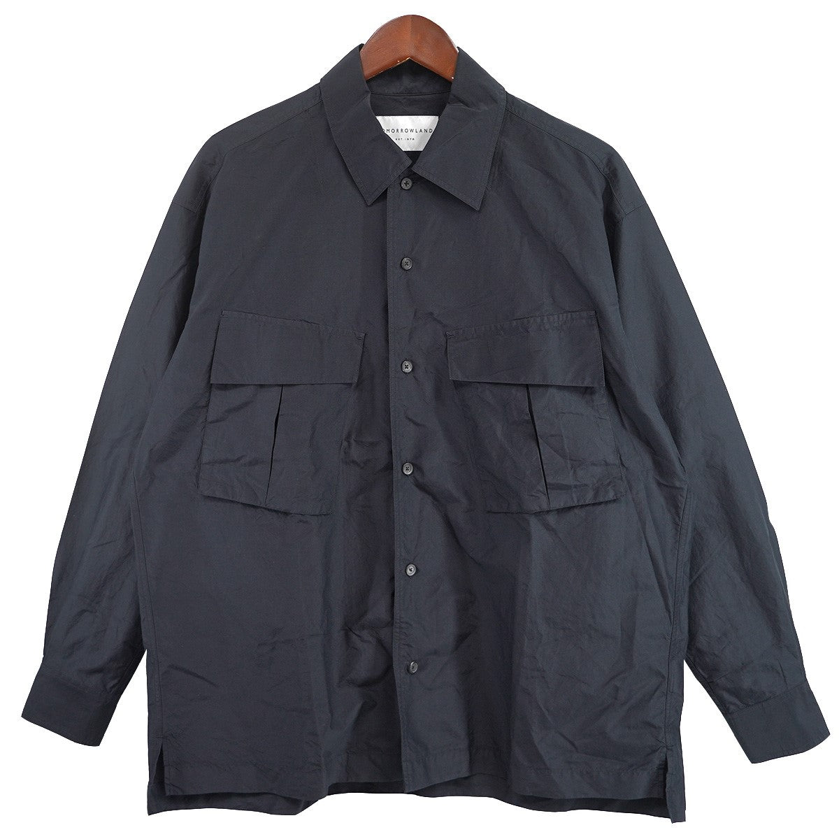 25AW コットンシルク ダブルポケット シャツブルゾン シャツジャケット