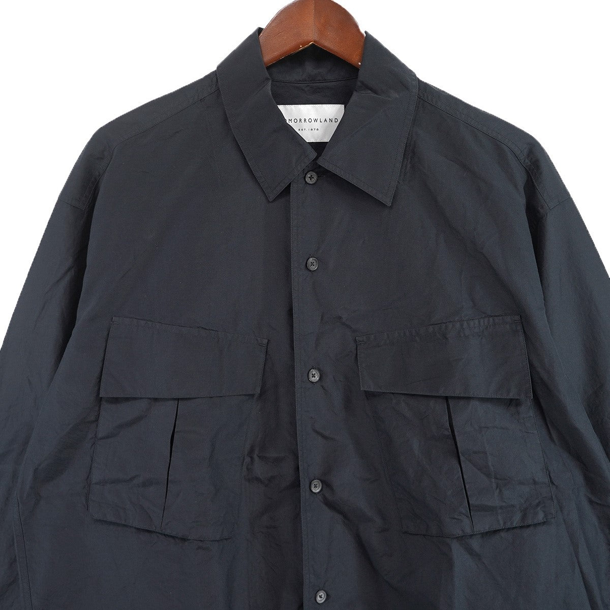 25AW コットンシルク ダブルポケット シャツブルゾン シャツジャケット
