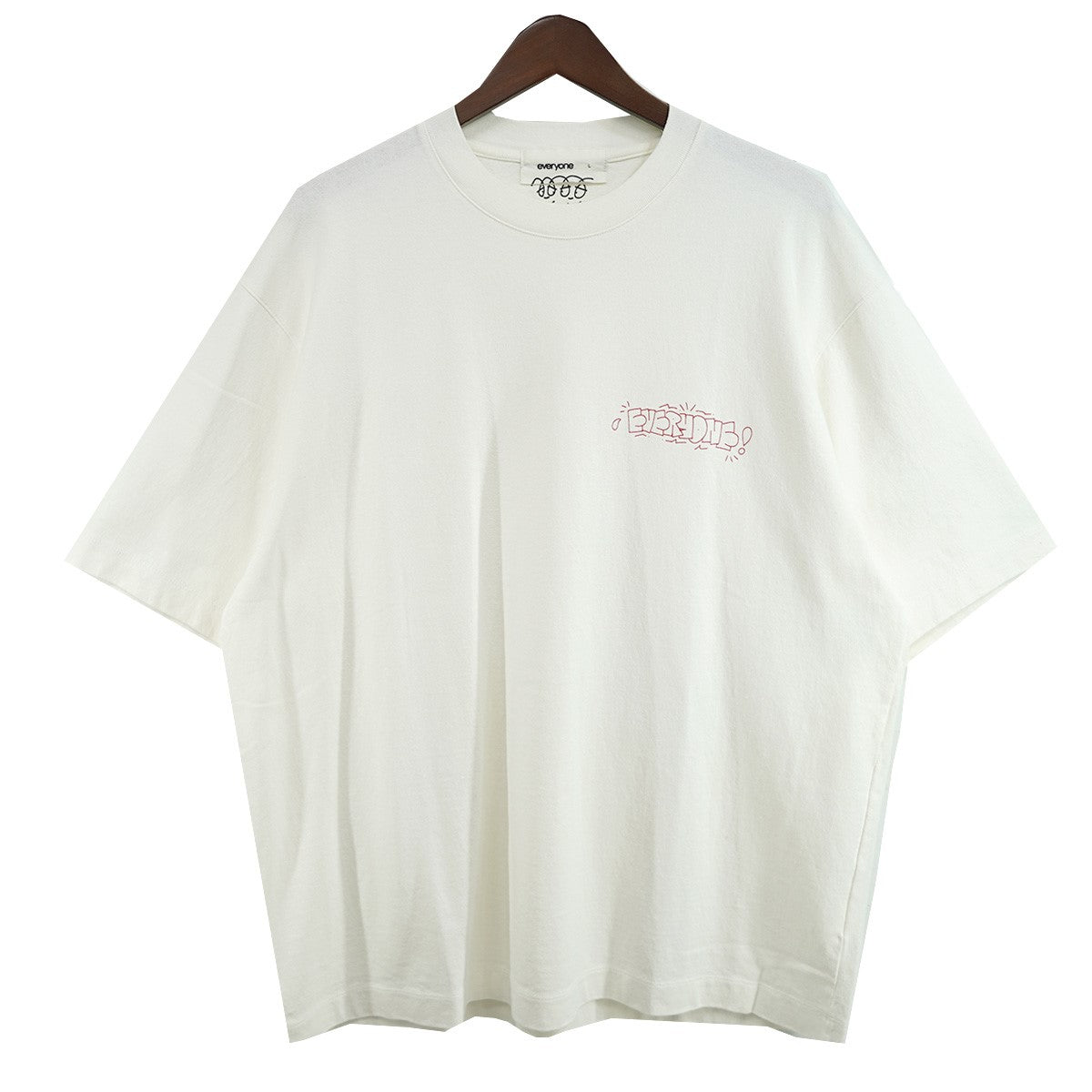 everyone j.30000 logo tee ショッパー(白) １枚つき everyone(エブリワン) 23SS j．30000(ジェイ．30000) logo teeロゴ