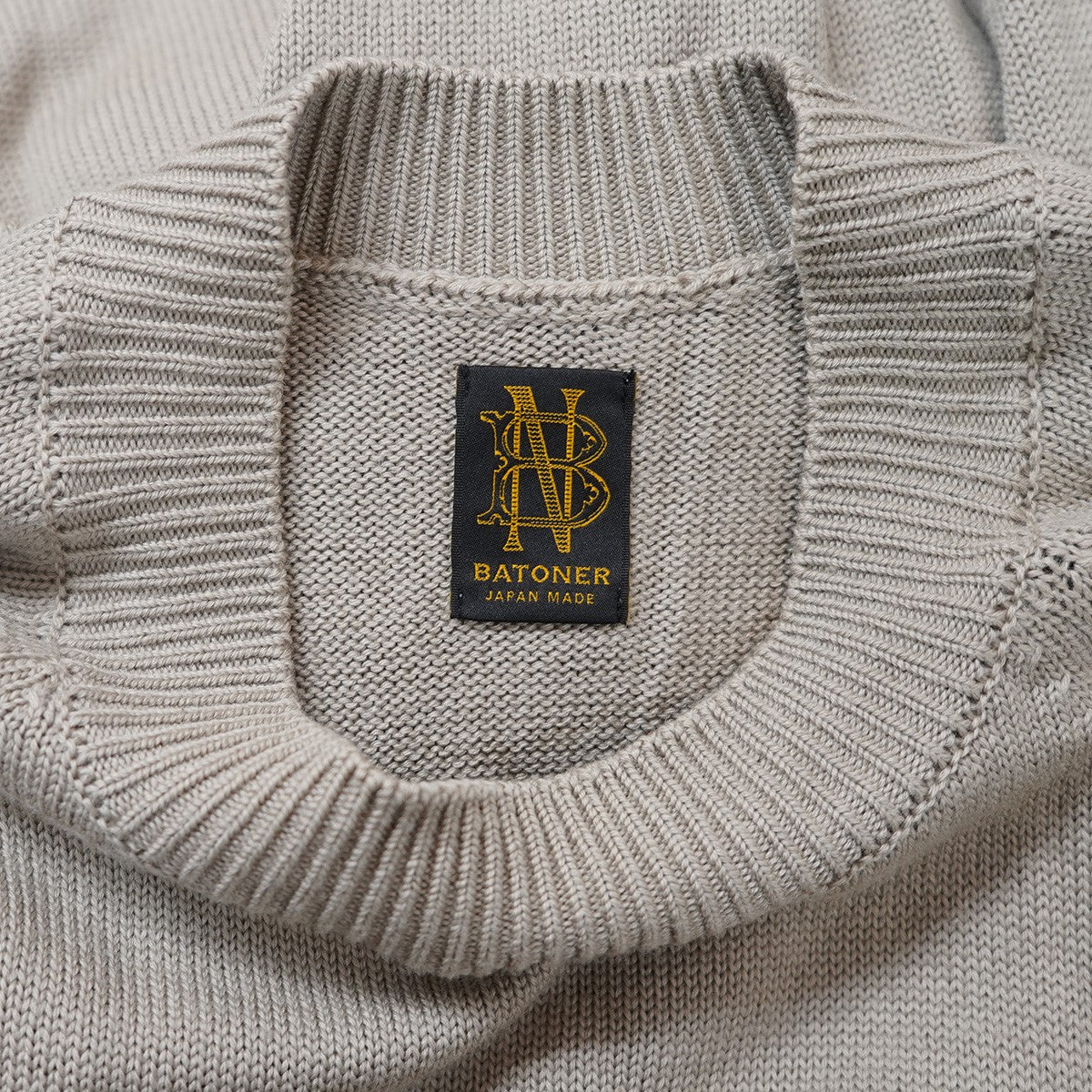 BATONER(バトナー) クルーネック ラグラン ウール ニット セーター BN