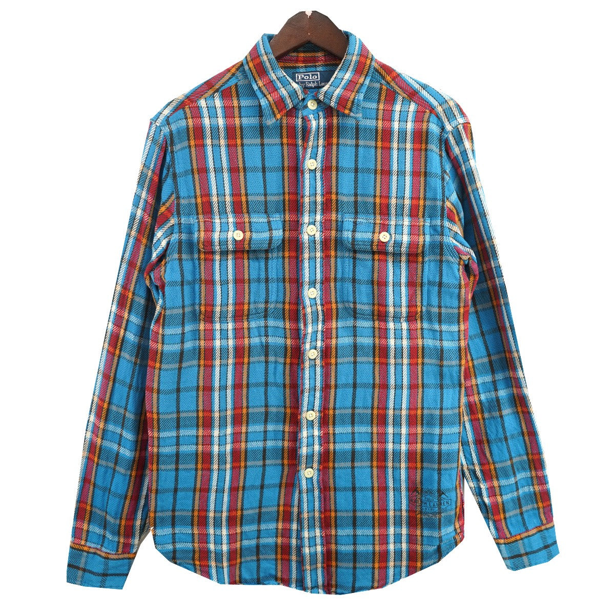 POLO RALPH LAUREN(ポロラルフローレン) ロゴ チェックシャツ ブルー