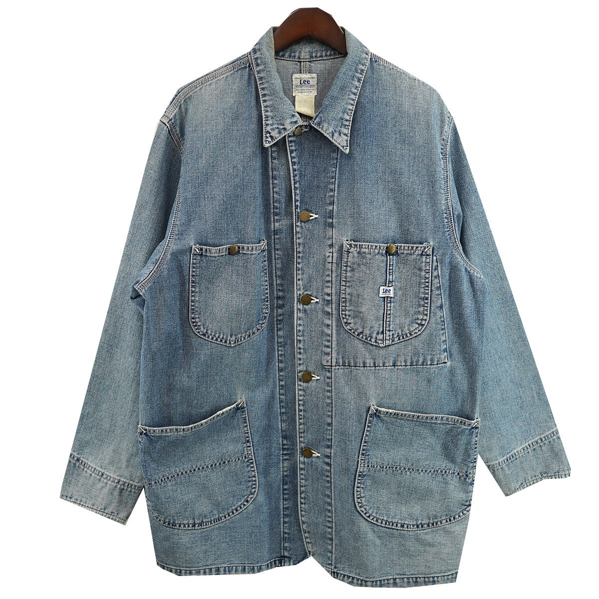 Lee　カバーオール　0412　М　リー　デニムジャケット LEE(リー) 0412 カバーオール デニム ジャケット ブルー サイズ L