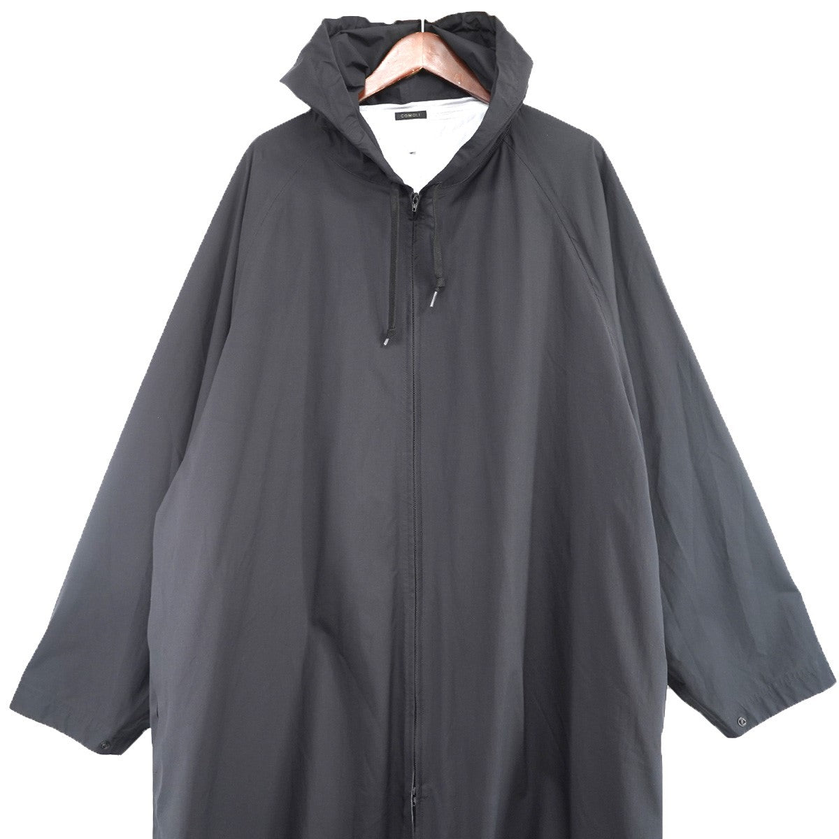 comoli 24ss レインコート　3 COMOLI(コモリ) 24SS レインコート ダブルジップ フード フーデッド