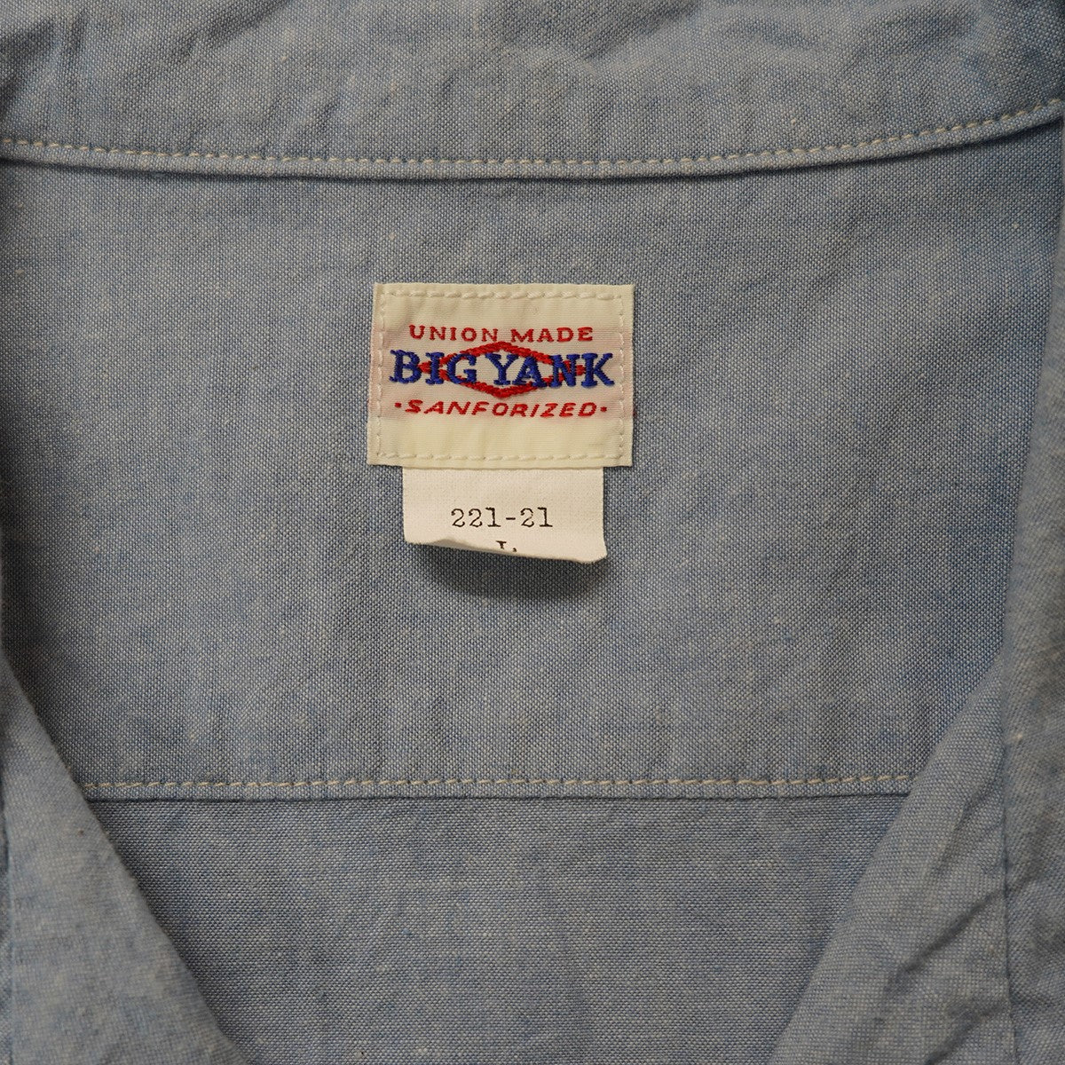 BIG YANK QLS SHIRTS LT CHAMBRAYクイックリリース オープンカラー 半袖 シャンブレー シャツ 古着・中古-3枚目のアイテム画像