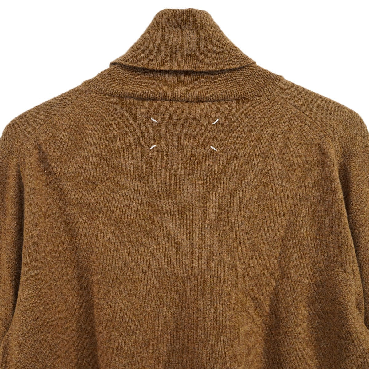 メゾンマルジェラ 4 18AW レザーエルボーパッチタートルネックニット