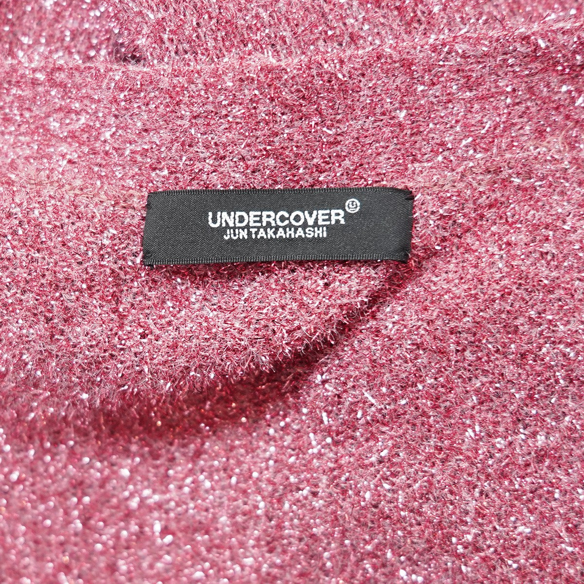 25AW cardigan sweater in a reddish-pinkスパークル ニット カーディガン