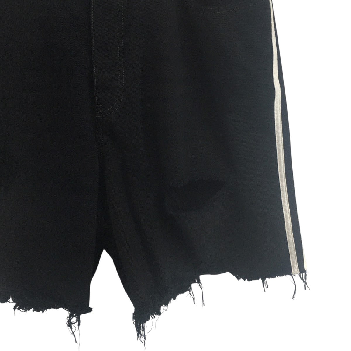 BALENCIAGA×adidas 23SS × adidas Destroyed Baggy Denim Shortsデストロイ ダメージ 加工 バギー デニム ショーツ ハーフパンツ 古着・中古-4枚目のアイテム画像
