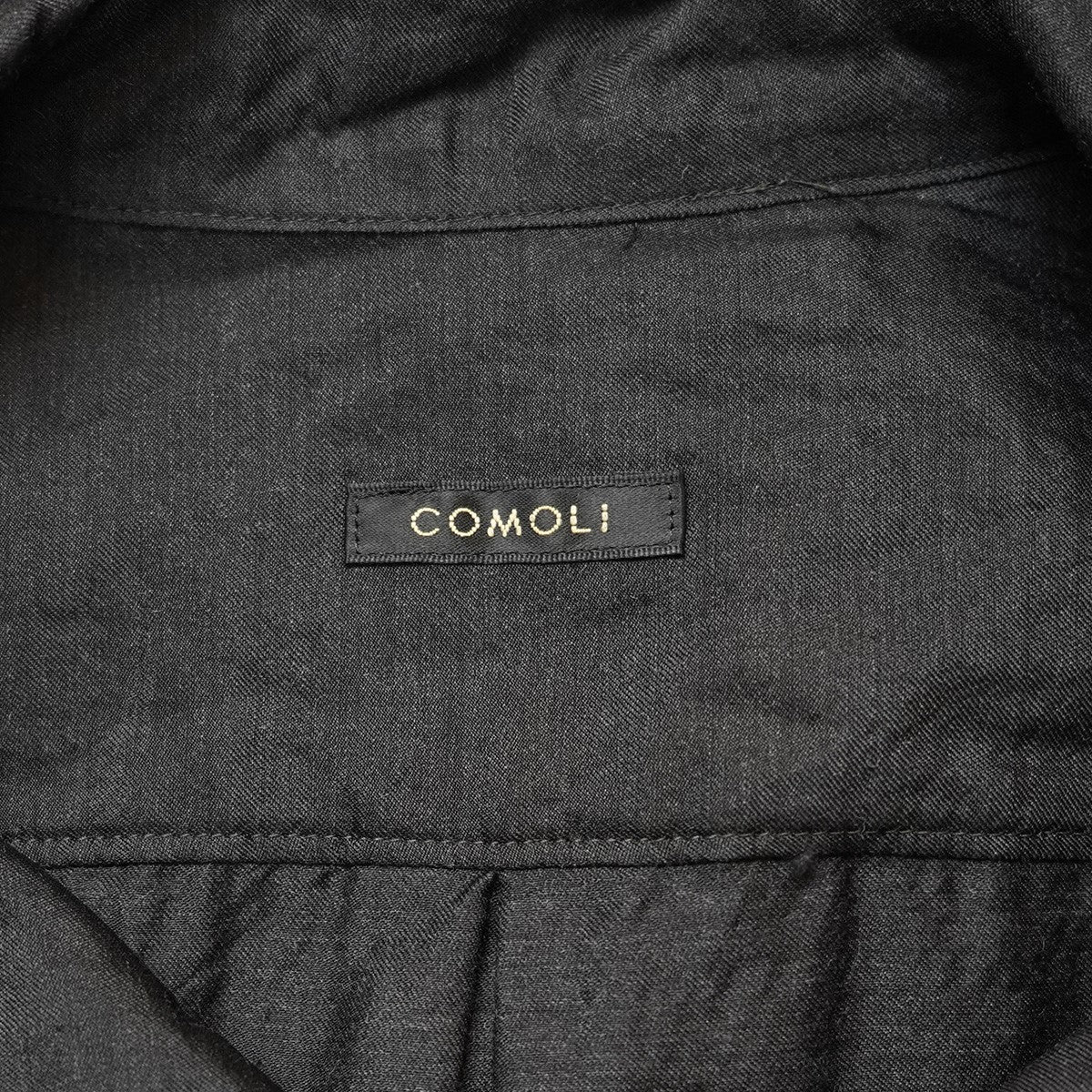 COMOLI 25SS ウールシルク 半袖オープンカラーシャツ 古着・中古-4枚目のアイテム画像