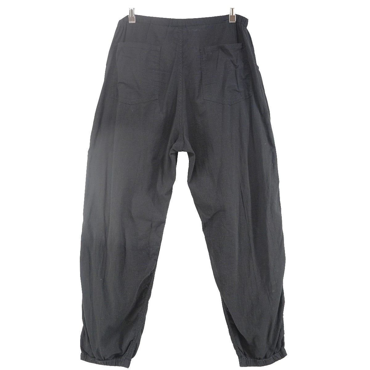 25SS オックス ドローストリングパンツ 空紡 製品染め加工切替デザイン バルーンシルエット イージー パンツ