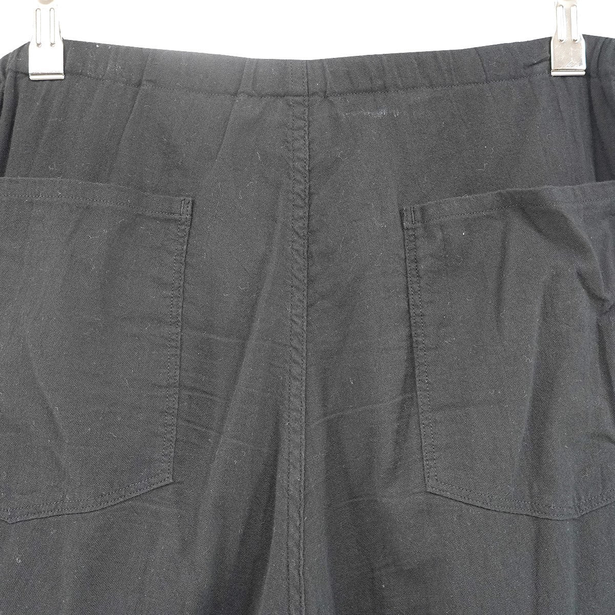 25SS オックス ドローストリングパンツ 空紡 製品染め加工切替デザイン バルーンシルエット イージー パンツ