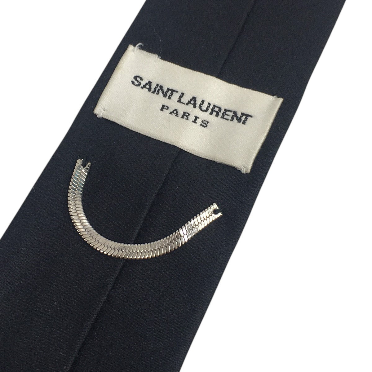 Saint Laurent Paris ネクタイ ナロータイ ソリッド ラメ Saint Laurent ラメネクタイ