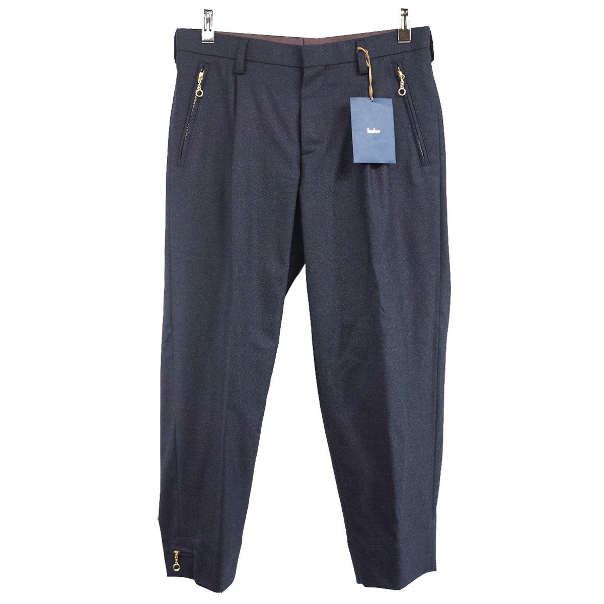 21AW ZIP ジップ ポケット テーパード タック スラックス パンツ