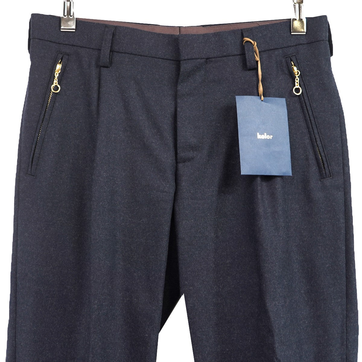 21AW ZIP ジップ ポケット テーパード タック スラックス パンツ