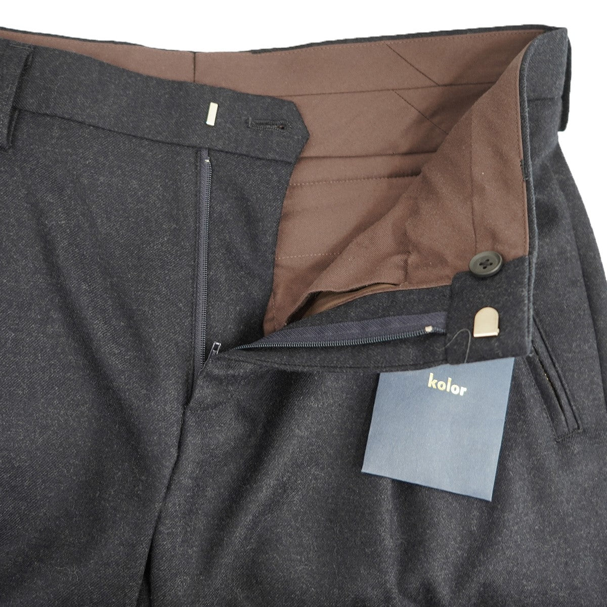 21AW ZIP ジップ ポケット テーパード タック スラックス パンツ