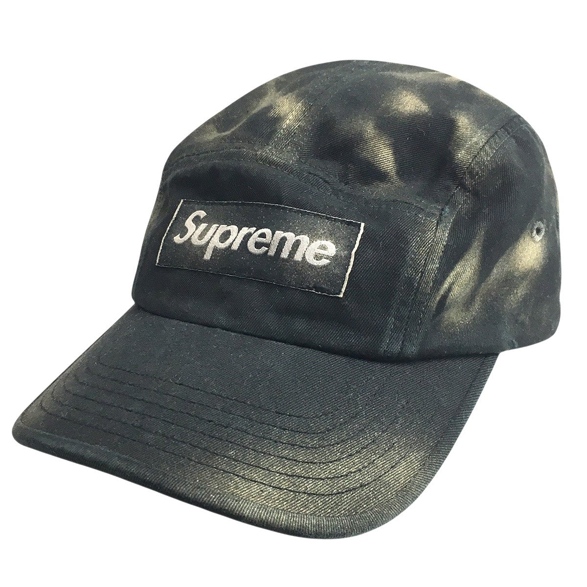 Supreme(シュプリーム) ロゴワッペン6パネルキャップ ブラック サイズ