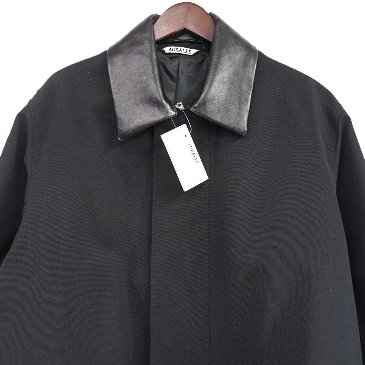 25SS WOOL MAX CANVAS BLOUSONウール マックス キャンバス ブルゾン レザーカラー 切替 ジャケット