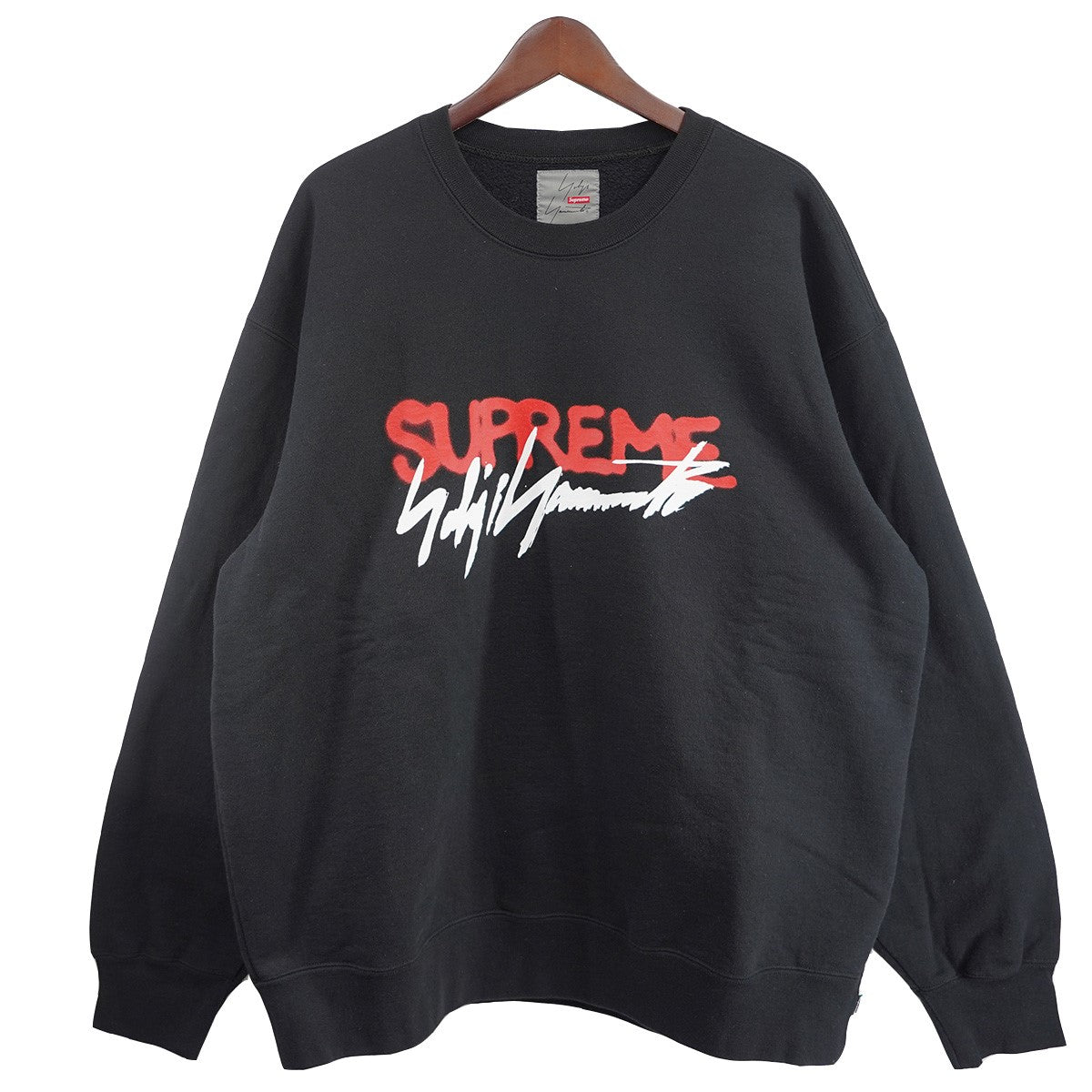 19AW Yohji Yamamoto Crewneckヨウジヤマモト コラボ ロゴ クルーネック スウェット トレーナー