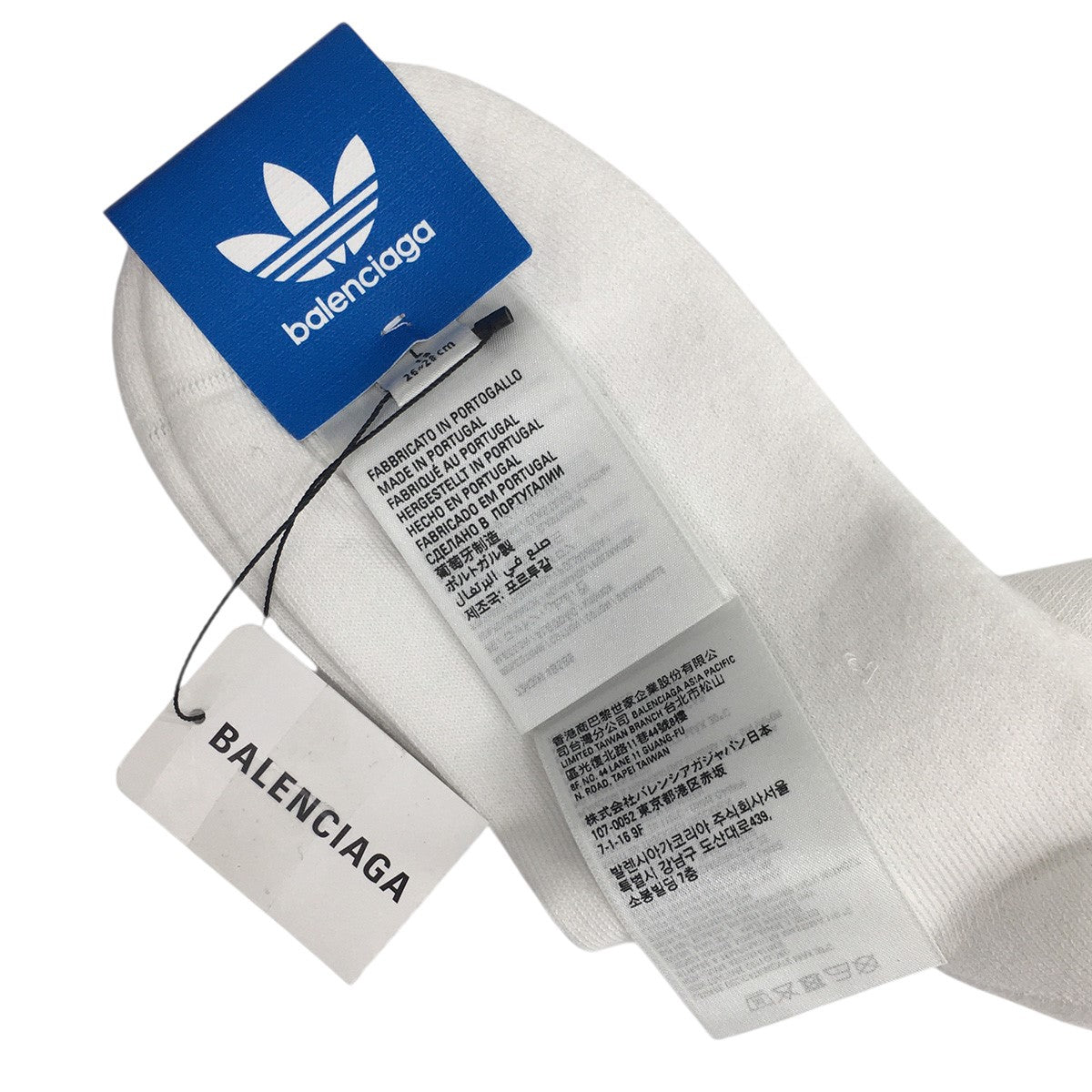 BALENCIAGA×adidas adidas コラボ ロゴ ロング ソックス 靴下 くつ下