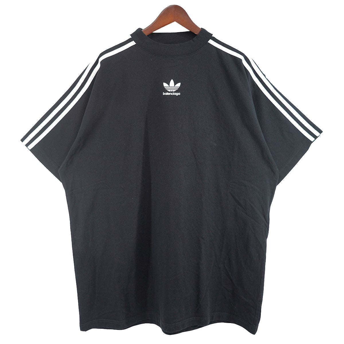 BALENCIAGA×adidas 23SS Oversized T-shirt Vintage Jerseyロゴプリント オーバーサイズ スリーライン Tシャツ 古着・中古-1枚目のアイテム画像
