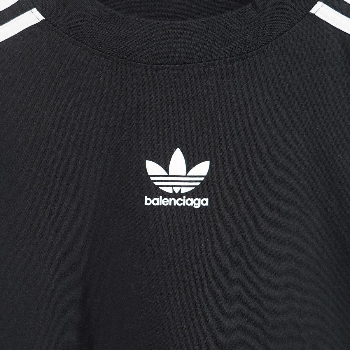 BALENCIAGA×adidas 23SS Oversized T-shirt Vintage Jerseyロゴプリント オーバーサイズ スリーライン Tシャツ 古着・中古-2枚目のアイテム画像