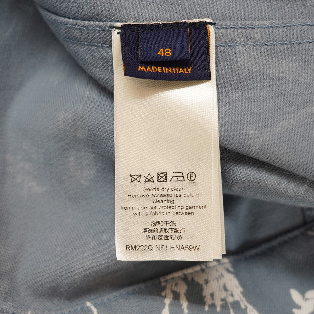 22AW ヴァージル期 LV DNA Leaf Denim JacketLVロゴ スクエアカラー リーフ トラッカー デニムジャケット