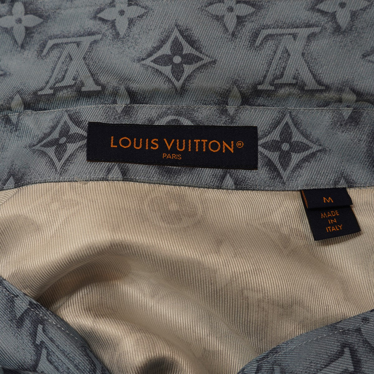 24SS Monogram Short-Sleeved Silk Shirtモノグラム シルク 半袖 オープンカラー 開襟 シャツ