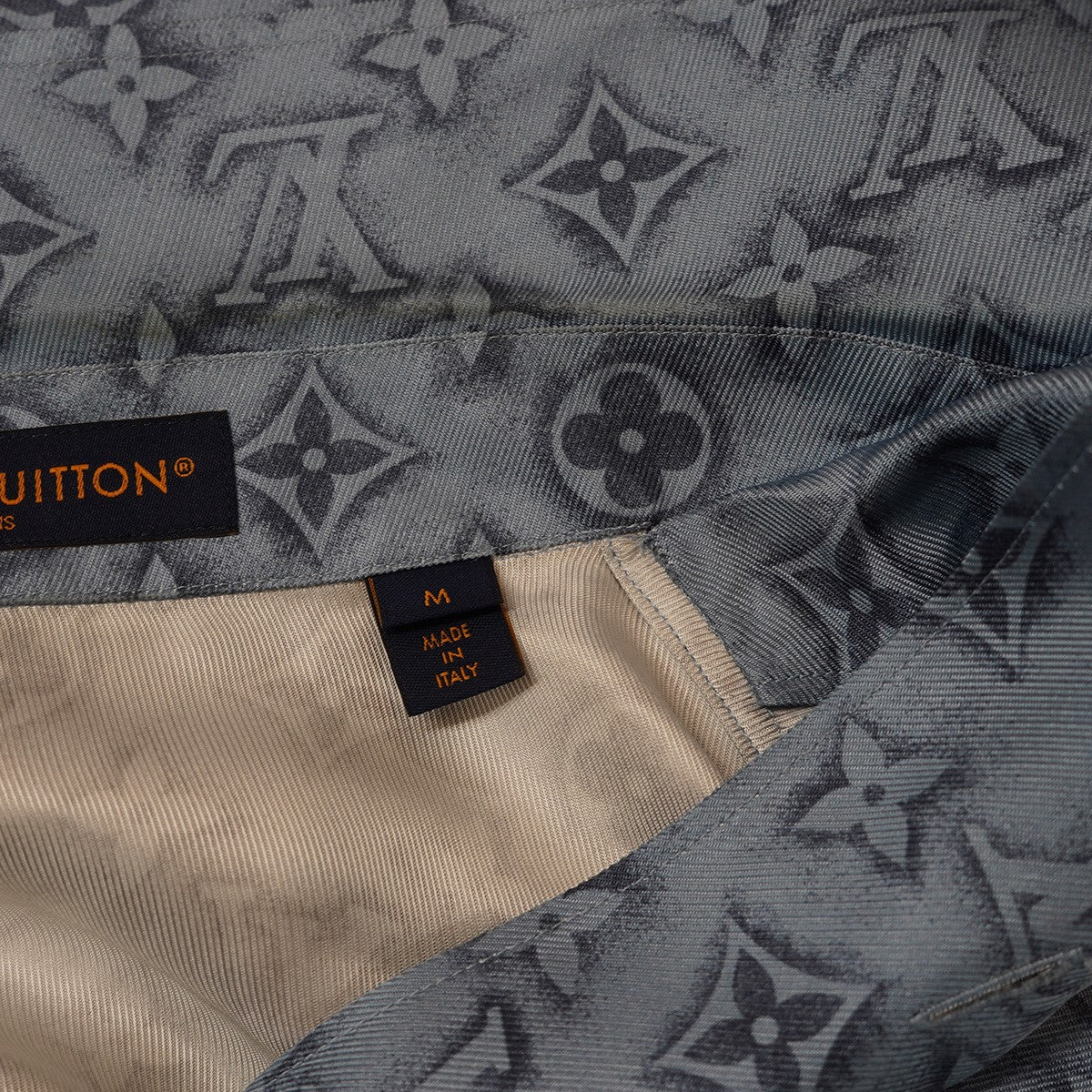 24SS Monogram Short-Sleeved Silk Shirtモノグラム シルク 半袖 オープンカラー 開襟 シャツ