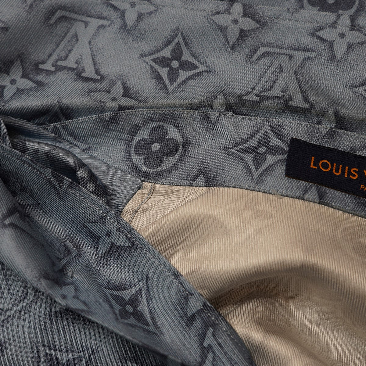 24SS Monogram Short-Sleeved Silk Shirtモノグラム シルク 半袖 オープンカラー 開襟 シャツ