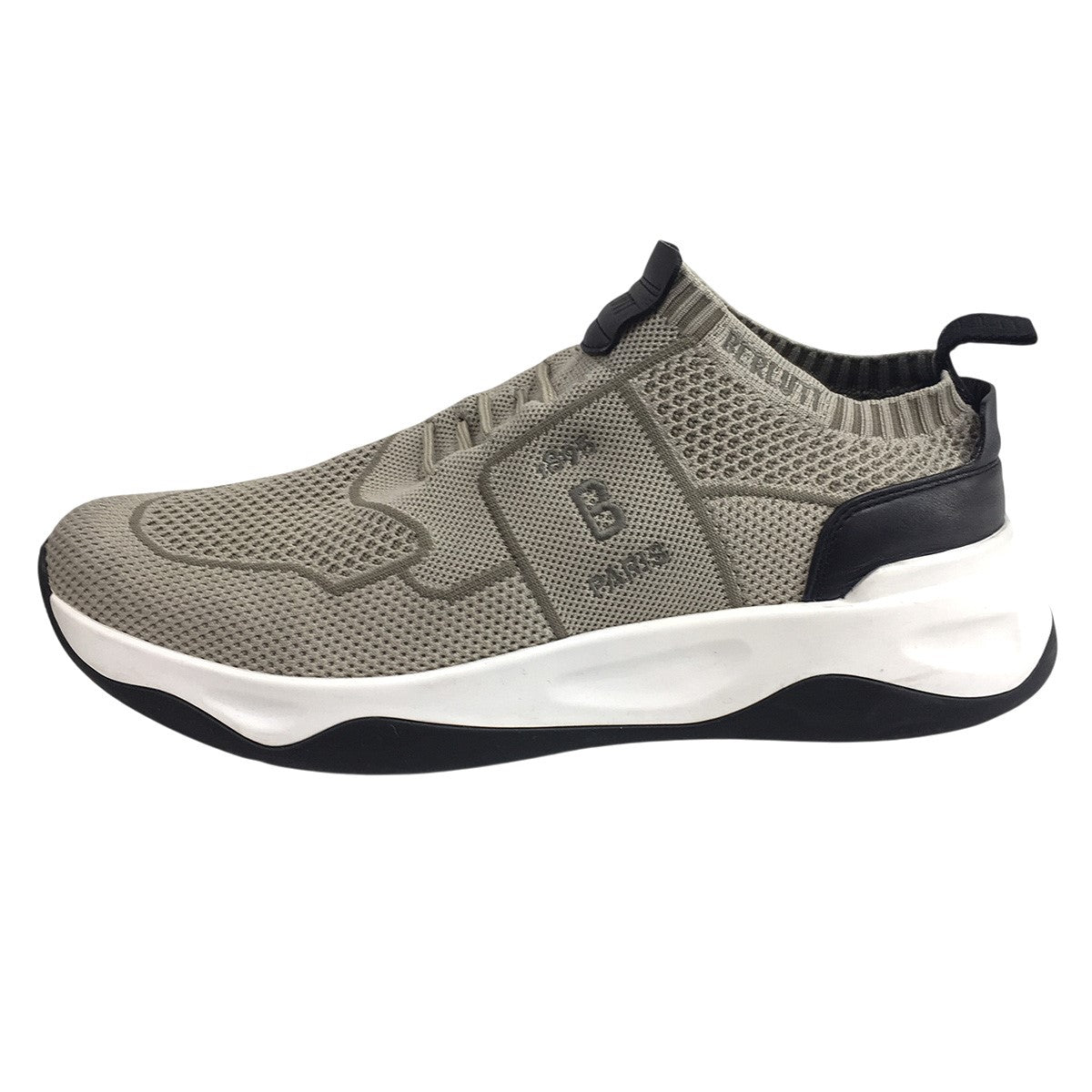 シャドウ ニット＆レザースニーカー シューズ 靴