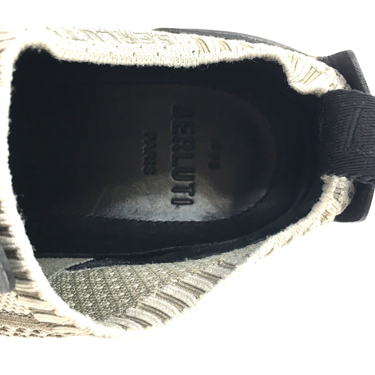 シャドウ ニット＆レザースニーカー シューズ 靴