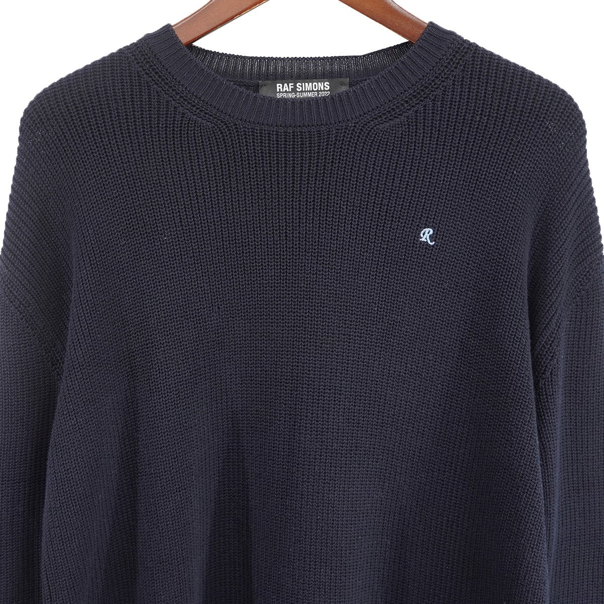 RAF SIMONS(ラフシモンズ) 22SS R刺繍 ロゴ パッチ コットン ニット