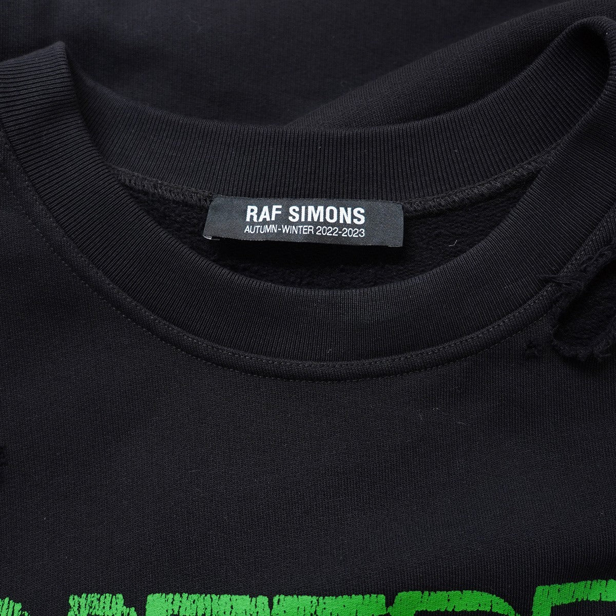 RAF SIMONS(ラフシモンズ) 22AW DESTROYED CREW NECK SWEAT ALTERED