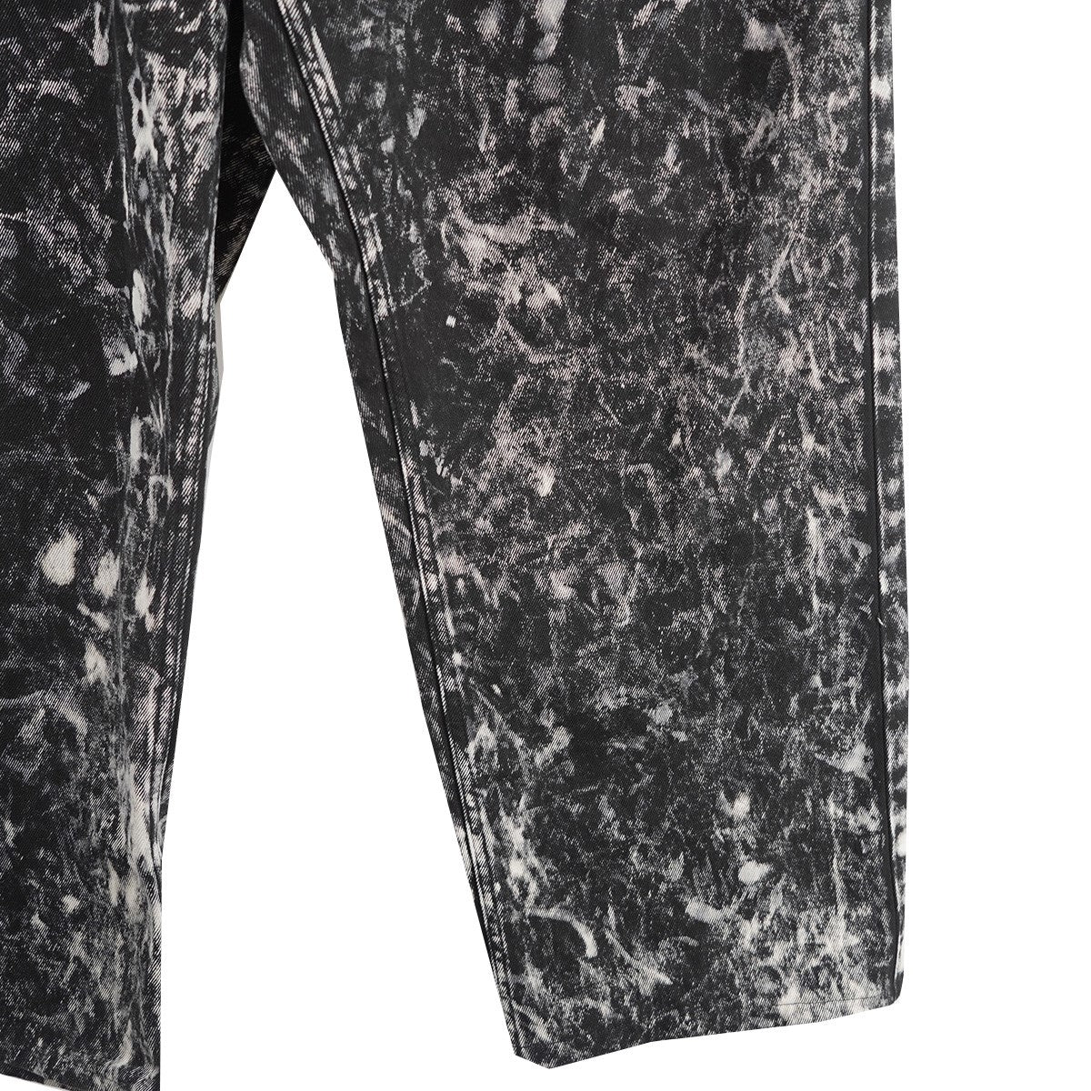 23AW Black Acid Wash Bleach Jeans ワイド ブリーチ デニム パンツ