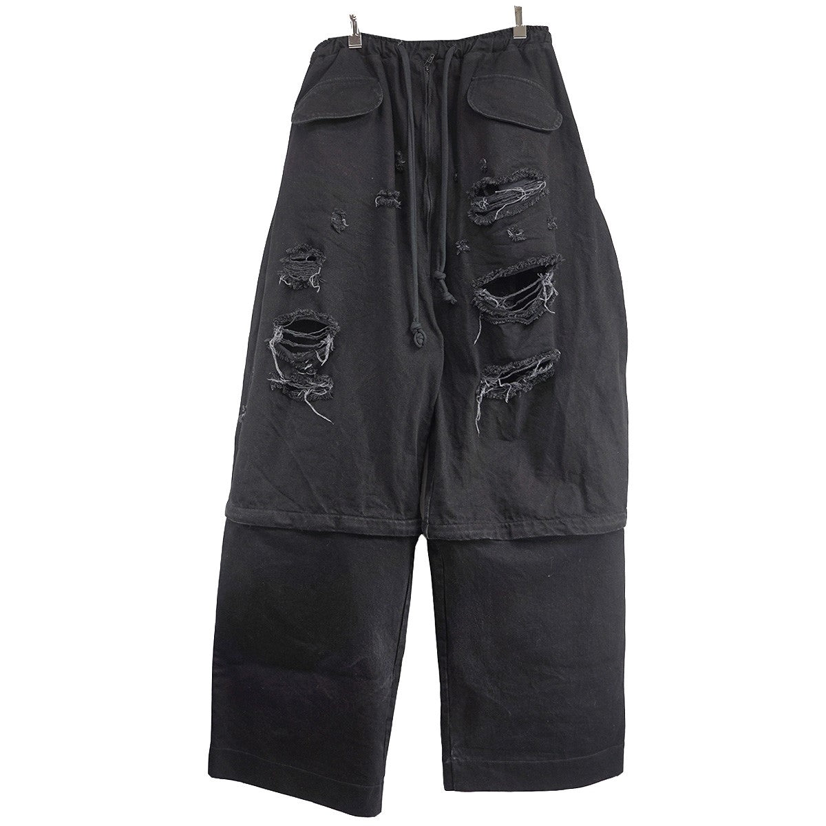 yorisport(ヨリ スポーツ) 25SSZIP OFF UNDERWEAR DENIMワイドパンツ