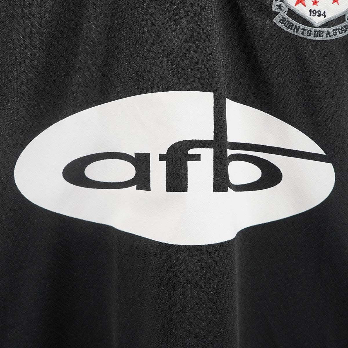AFB 24SS Emblem AFB GAME SHIRTS ライン Vネック襟オーバルロゴ エンブレム ワッペン スター 刺繍 ラグランスリーブ フットボール ゲーム シャツ 古着・中古-4枚目のアイテム画像