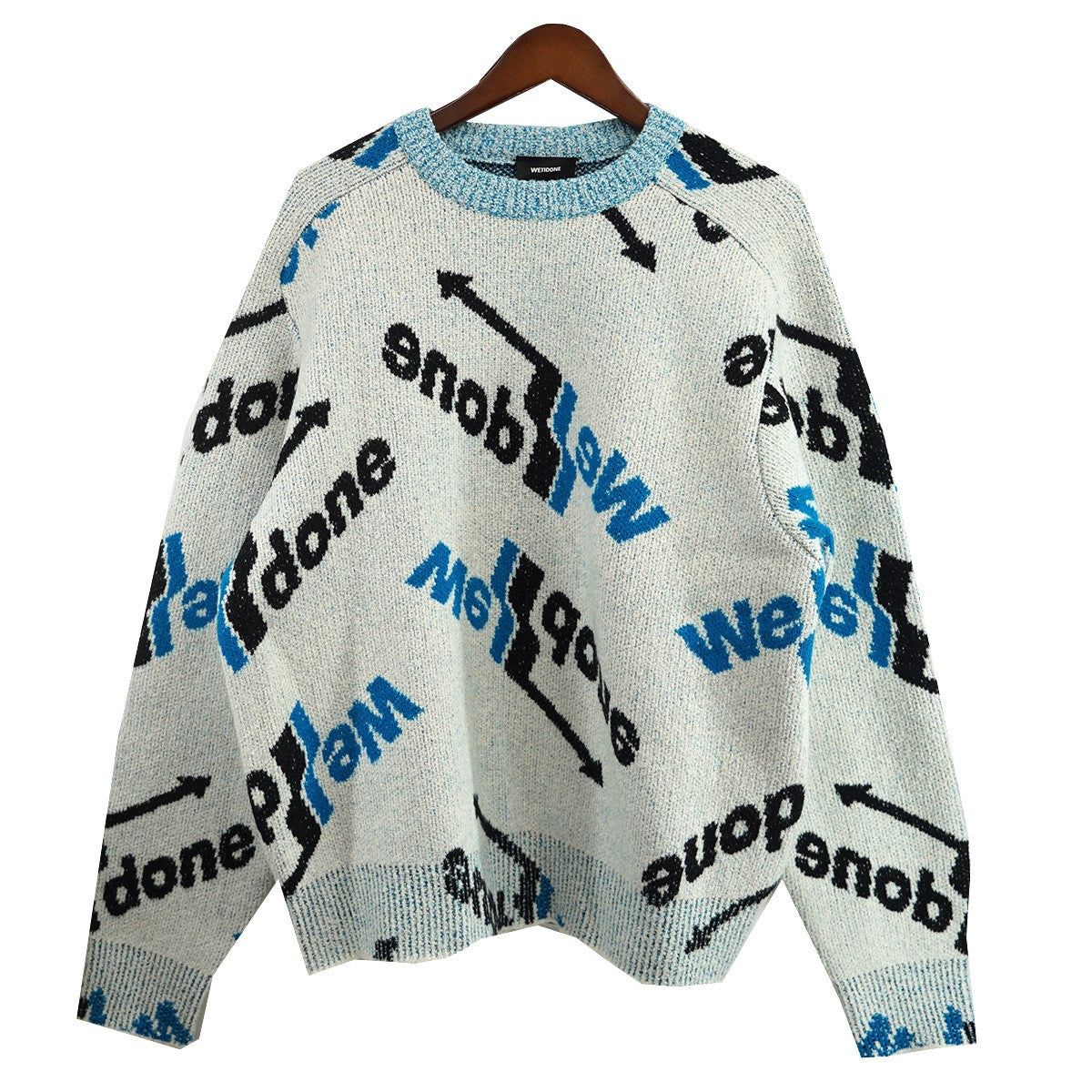 WE11DONE 22AW アロー ロゴ ジャガードセーター ニット セーター 古着・中古-1枚目のアイテム画像